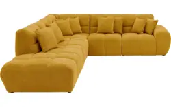 Goossens excellent hoekbank kubus geel stof - 8252756-gespiegeld-02