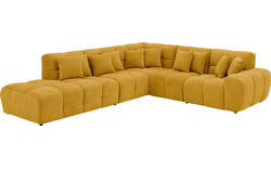 Goossens excellent hoekbank kubus geel stof - 8252756-gespiegeld-03
