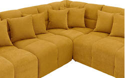 Goossens excellent hoekbank kubus geel stof - 8252756-gespiegeld-02