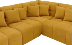 Goossens excellent hoekbank kubus geel stof - 8252756-gespiegeld-02