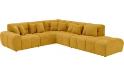 Goossens excellent hoekbank kubus geel stof - 8252756-goossens-excellent-kubus-bank-stof-geel-01