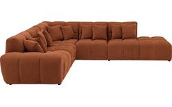 Goossens excellent hoekbank kubus bruin stof - 8252757-goossens-excellent-kubus-bank-stof-bruin-01