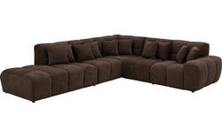 Goossens excellent hoekbank kubus bruin stof - 8252759-gespiegeld-03