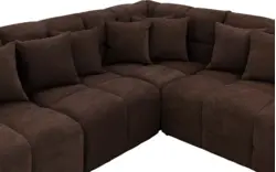 Goossens excellent hoekbank kubus bruin stof - 8252759-gespiegeld-02