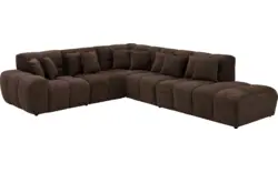 Goossens excellent hoekbank kubus bruin stof - 8252759-goossens-excellent-kubus-bank-stof-bruin-01