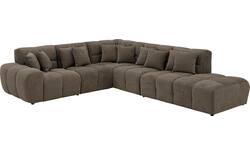Goossens excellent hoekbank kubus bruin stof - 8252760-goossens-excellent-kubus-bank-stof-bruin-01