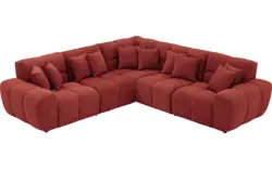 Goossens excellent hoekbank kubus rood stof - 8252763-goossens-excellent-kubus-bank-stof-rood-01