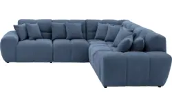 Stof fijn geweven blauw