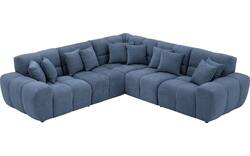 Goossens excellent hoekbank kubus blauw stof - 8252764-goossens-excellent-kubus-bank-stof-blauw-01