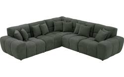 Goossens excellent hoekbank kubus groen stof - 8252768-goossens-excellent-kubus-bank-stof-groen-01