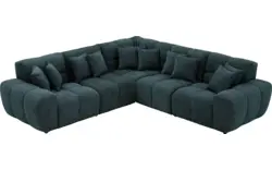 Goossens excellent hoekbank kubus groen stof - 8252769-goossens-excellent-kubus-bank-stof-groen-01