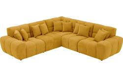 Goossens excellent hoekbank kubus geel stof - 8252772-goossens-excellent-kubus-bank-stof-geel-01