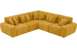 Goossens excellent hoekbank kubus geel stof - 8252772-goossens-excellent-kubus-bank-stof-geel-01