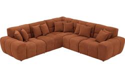 Goossens excellent hoekbank kubus bruin stof - 8252773-goossens-excellent-kubus-bank-stof-bruin-01