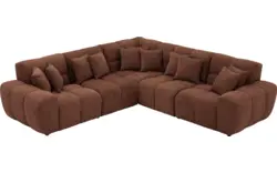 Goossens excellent hoekbank kubus bruin stof - 8252774-goossens-excellent-kubus-bank-stof-bruin-01