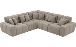 Goossens excellent hoekbank kubus bruin stof - 8252777-goossens-excellent-kubus-bank-stof-bruin-01