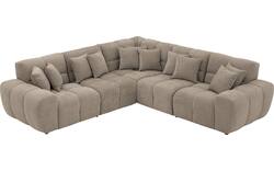 Goossens excellent hoekbank kubus bruin stof - 8252778-goossens-excellent-kubus-bank-stof-bruin-01