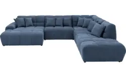 Stof fijn geweven blauw