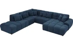 Goossens excellent u bank kubus blauw stof - 8252781-gespiegeld-02