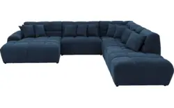 Stof fijn geweven donker blauw