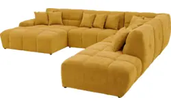 Goossens excellent u bank kubus geel stof - 8252788-goossens-excellent-kubus-bank-stof-geel-01