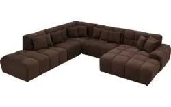 Goossens excellent u bank kubus bruin stof - 8252791-gespiegeld-02