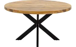 Goossens basic eettafel lecca bruin mango - 8252822-goossens-basic-lecce-eettafel-mango-bruin-01