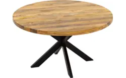 Goossens basic eettafel lecca bruin mango - 8252822-goossens-basic-lecce-eettafel-mango-bruin-01