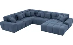 Goossens excellent u bank kubus blauw stof - 8252834-gespiegeld-02