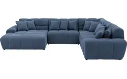 Stof fijn geweven blauw