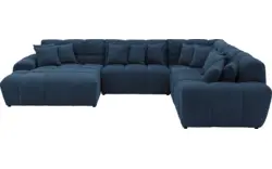 Stof fijn geweven donker blauw