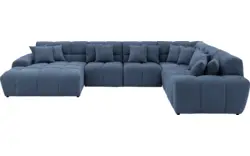 Stof fijn geweven blauw