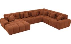Goossens excellent u bank kubus bruin stof - 8252859-goossens-excellent-kubus-bank-stof-bruin-01