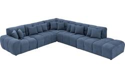 Goossens excellent hoekbank kubus blauw stof - 8252872-goossens-excellent-kubus-bank-stof-blauw-01