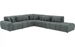 Goossens excellent hoekbank kubus groen stof - 8252874-goossens-excellent-kubus-bank-stof-groen-01