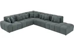 Goossens excellent hoekbank kubus groen stof - 8252874-goossens-excellent-kubus-bank-stof-groen-01