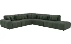 Goossens excellent hoekbank kubus groen stof - 8252876-goossens-excellent-kubus-bank-stof-groen-01