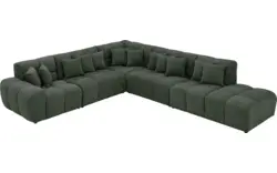 Goossens excellent hoekbank kubus groen stof - 8252876-goossens-excellent-kubus-bank-stof-groen-01