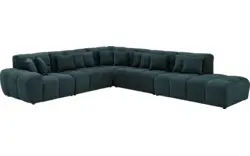 Goossens excellent hoekbank kubus groen stof - 8252877-goossens-excellent-kubus-bank-stof-groen-01
