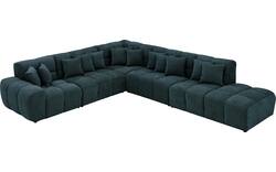 Goossens excellent hoekbank kubus groen stof - 8252877-goossens-excellent-kubus-bank-stof-groen-01