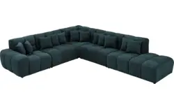 Goossens excellent hoekbank kubus groen stof - 8252877-goossens-excellent-kubus-bank-stof-groen-01