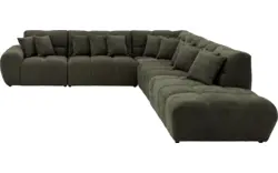 Goossens excellent hoekbank kubus groen stof - 8252878-goossens-excellent-kubus-bank-stof-groen-01
