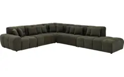 Goossens excellent hoekbank kubus groen stof - 8252878-goossens-excellent-kubus-bank-stof-groen-01
