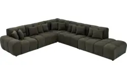 Goossens excellent hoekbank kubus groen stof - 8252878-goossens-excellent-kubus-bank-stof-groen-01