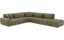 Goossens excellent hoekbank kubus groen stof - 8252879-goossens-excellent-kubus-bank-stof-groen-01