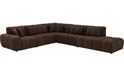 Goossens excellent hoekbank kubus bruin stof - 8252883-goossens-excellent-kubus-bank-stof-bruin-02