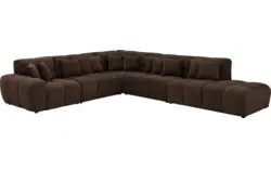 Goossens excellent hoekbank kubus bruin stof - 8252883-goossens-excellent-kubus-bank-stof-bruin-01