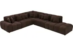 Goossens excellent hoekbank kubus bruin stof - 8252883-goossens-excellent-kubus-bank-stof-bruin-01