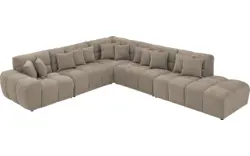 Goossens excellent hoekbank kubus bruin stof - 8252886-goossens-excellent-kubus-bank-stof-bruin-01