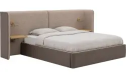 Goossens gestoffeerd bedframe burano storage bruin kunstleer - 8252935-goossens-burano-storage-bedframe-kunstleer-01
